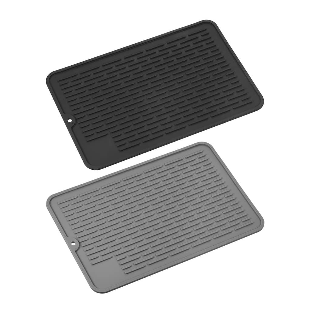 Silicone Dish Drying Mat Drainer Mat Non-Slip Drying Board Pad - 30 x 20 x 0.5cm