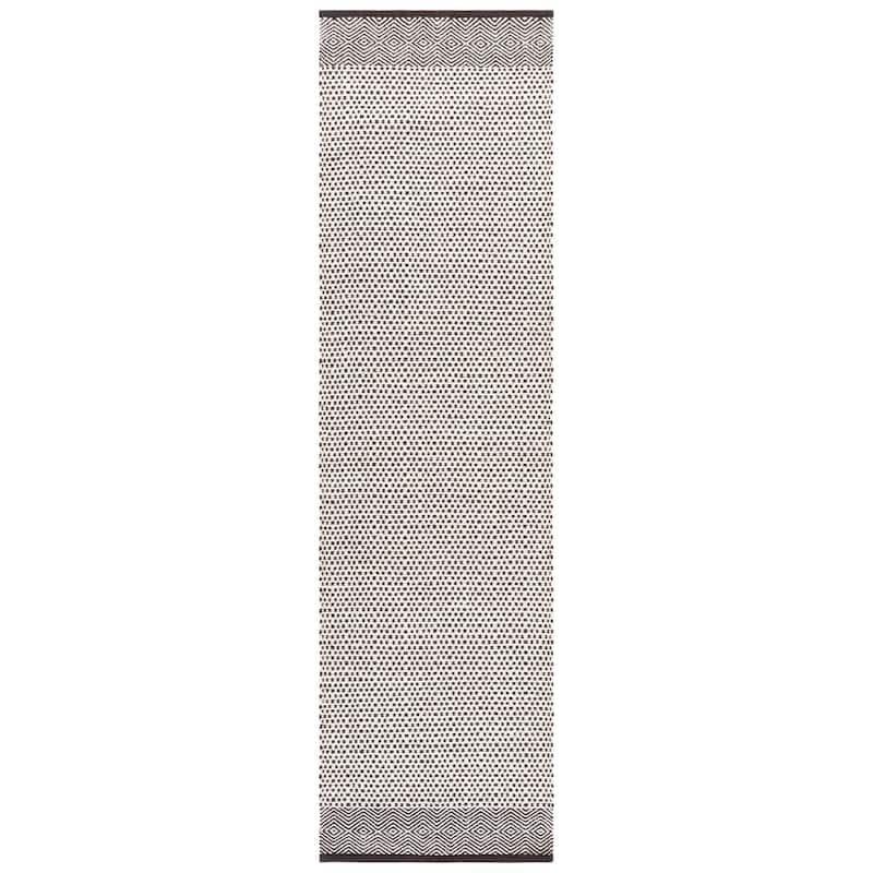 SAFAVIEH Handmade Kilim Mairwen Cotton & Wool Rug - 2'3" x 9' Runner - Brown/Ivory