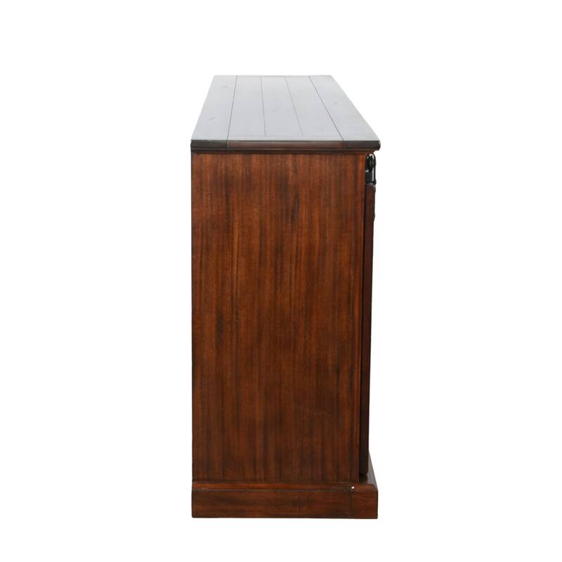Reggie TV Media Entertainment Console, Fireplace Option, 78 Inch Brown