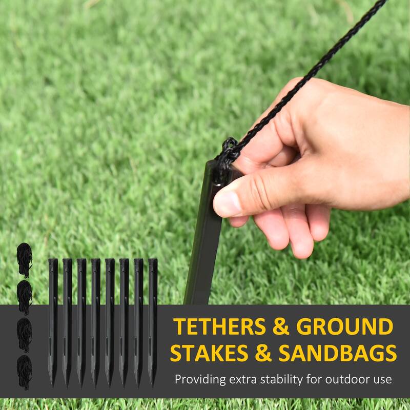 HOMCOM 8 ft. Army Camo Santa Inflatable Christmas Decoration, Holiday Yard Decoration