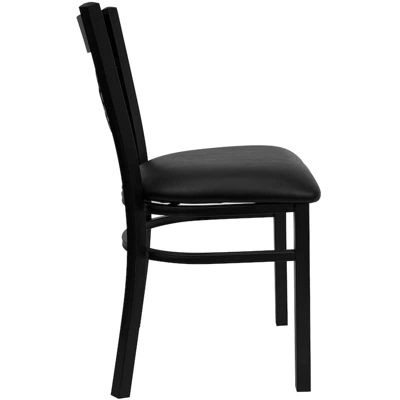 X'' Back Metal Restaurant Chair - 16.5"W x 17"D x 32.25"H - 16.5"W x 17"D x 32.25"H