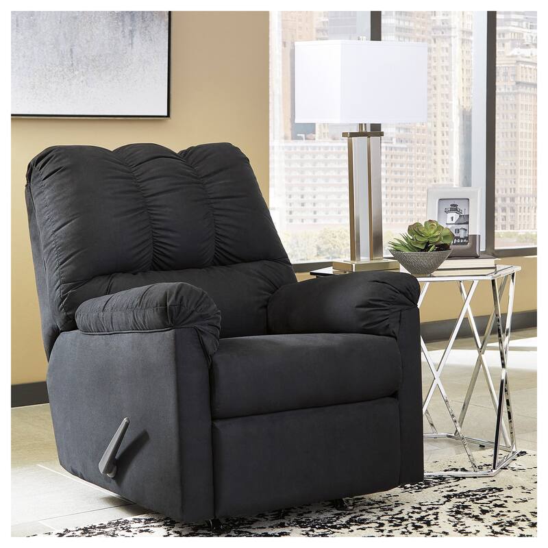Signature Design by Ashley Darcy Contemporary Black Rocker Recliner - Black