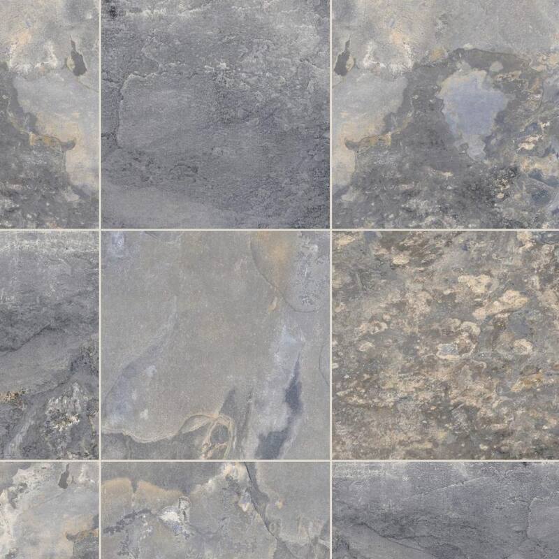 The Tile Life Wells Stone 6x6 Blue Porcelain Floor & Wall Tile