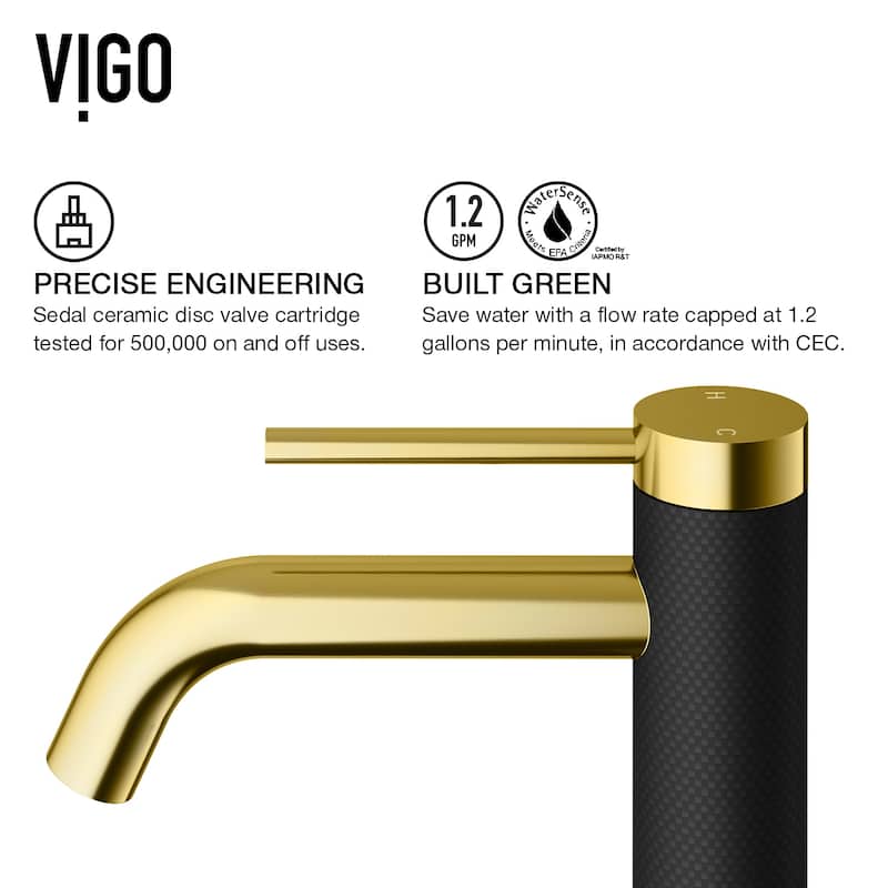 VIGO Lexington 10" H Single Handle Single Hole Bathroom Vessel Faucet