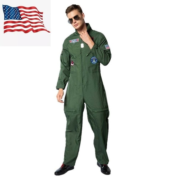 Eraspooky Men Pilot Costume Aviator