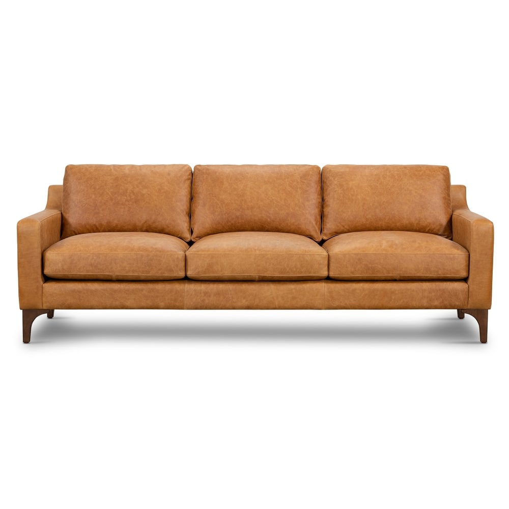 Poly & Bark 86" Sorrento Sofa - Full Grain Genuine Italian Leather