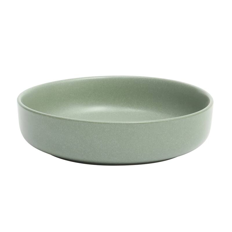 Gibson Elite Pasco (Service for 4) Plates and Double Bowl Reactive Glaze Stoneware Ceramic Dinnerware Set