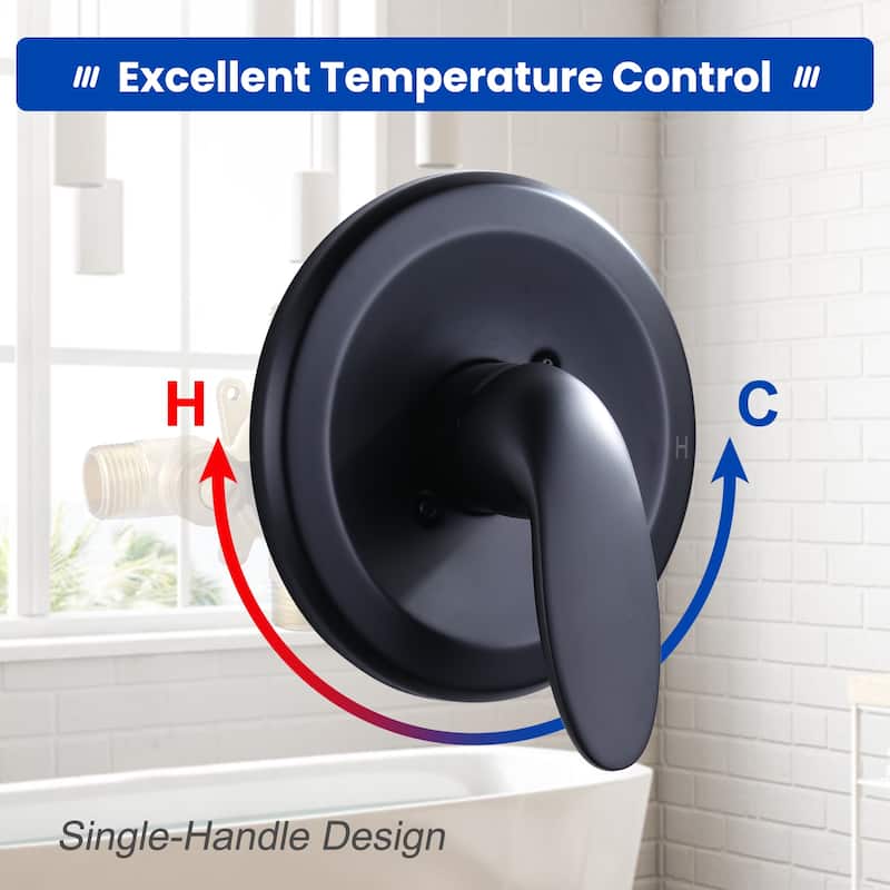 WOWOW Single Handle 5-Spray Tub and Shower Faucet (Valve Included)