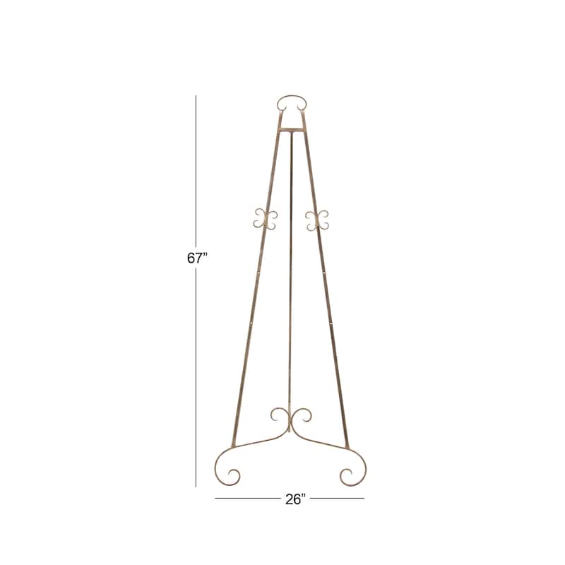 67 inch Traditional Iron Scrolled Easel