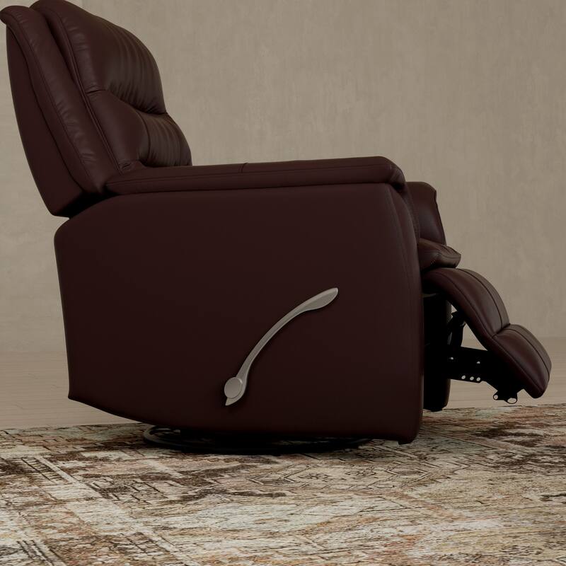 Swivel Glider Recliner With Manual Footrest In Madras