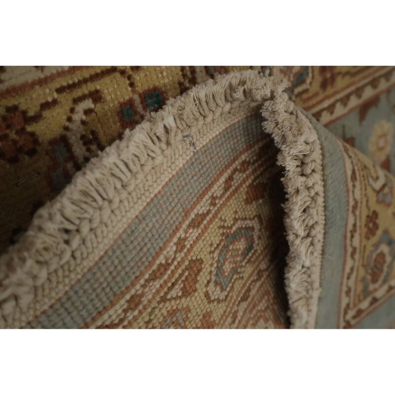 Hand Knotted Oriental 100% Wool Carpet Traditional Floral Navy Blue & Blues Ziegler Area Rug - 3' 11'' X 2' 0''