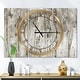 preview thumbnail 1 of 4, Designart 'The Modern Grey Forest III' Glam 3 Panels Oversized Wall CLock - 36 in. wide x 28 in. high - 3 panels