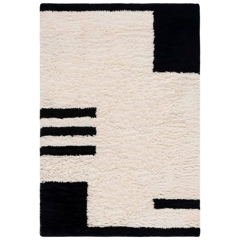 SAFAVIEH Handmade Casablanca Shag Ishild Mid-Century Modern Wool Rug