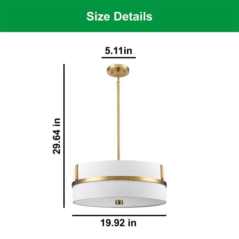 4 Light dinning room lightng gold bulbs light metal pendant light