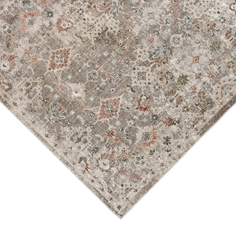 HomeRoots Medallion Transitional Rectangle Area Rug