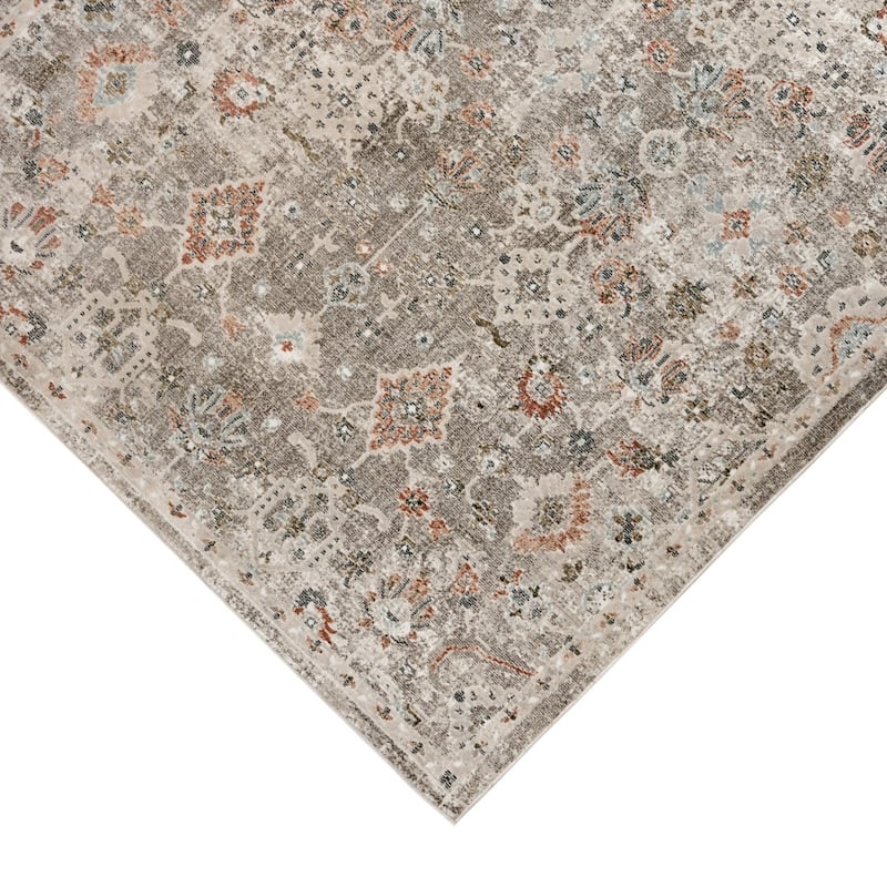 HomeRoots Medallion Transitional Runner Area Rug - 94.00 in. x 30.00 in. x 0.30 in.