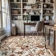 preview thumbnail 21 of 32, Beige Multi Vine Floral Stylish and Durable Area Rug