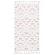 preview thumbnail 121 of 157, SAFAVIEH Moroccan Tassel Shag Kobi 2-inch Thick Rug 2'3" x 4' - Ivory/Pink