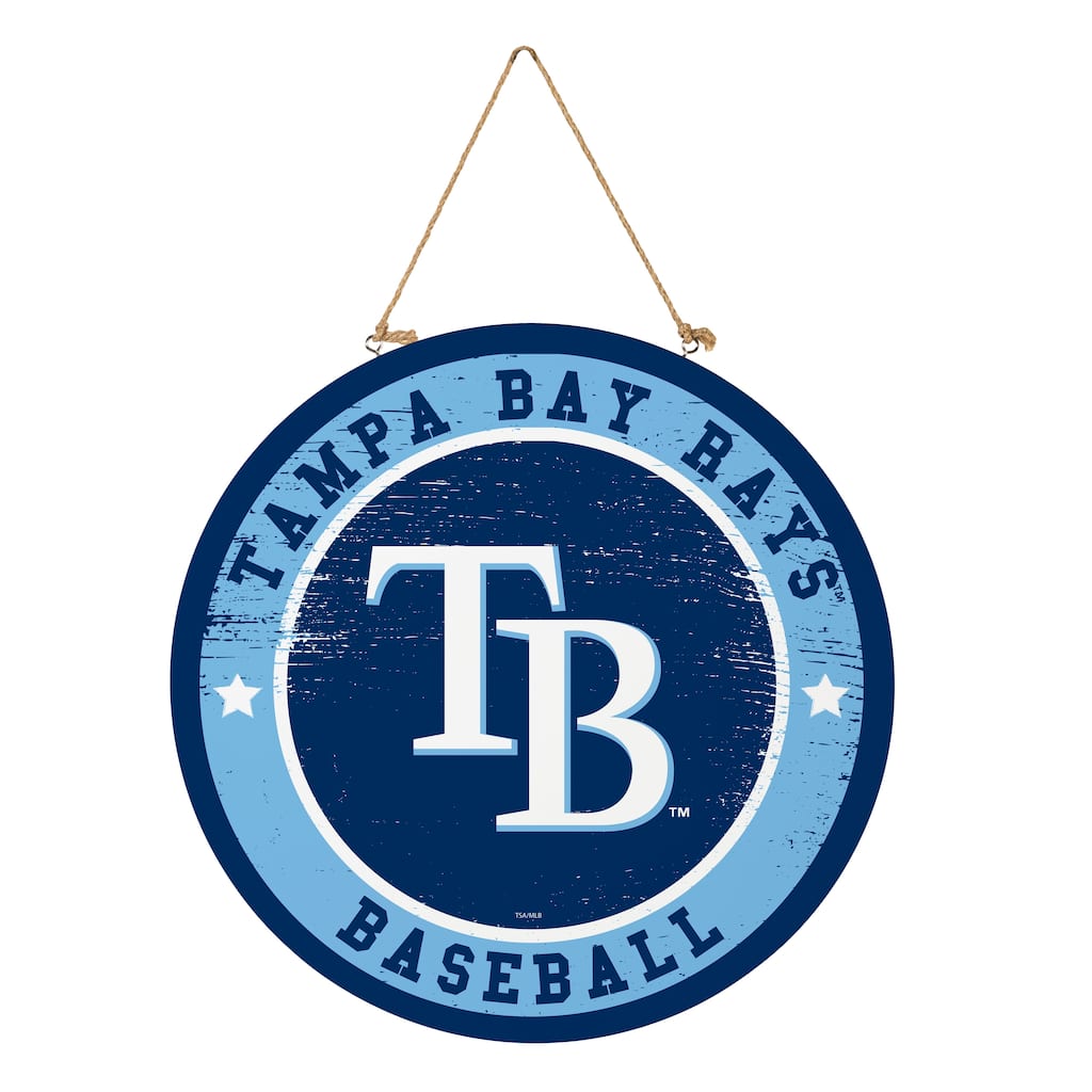 Tampa Bay Rays Wooden Door Decor Wall Sign - Multi-Color