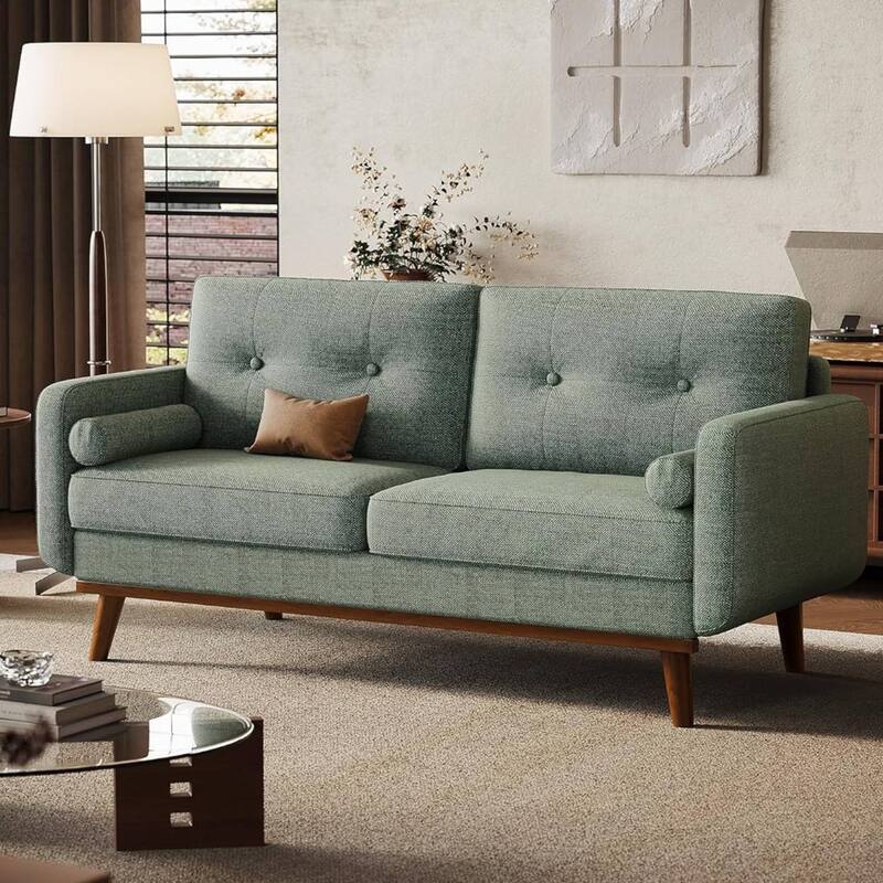 65" Modern Loveseat Sofa, Couches for Living Room, Bedroom, Office - Green
