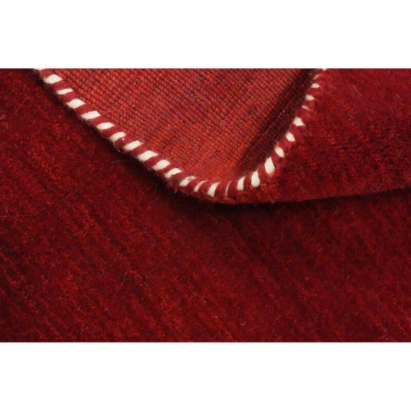Tribal Gabbeh Round Red Area Rug Handmade Tribal Carpet - 9' 9'' X 10' 0''