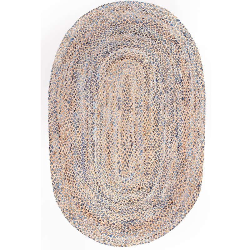 Nuloom Eliz Braided Denim and Jute Area Rug