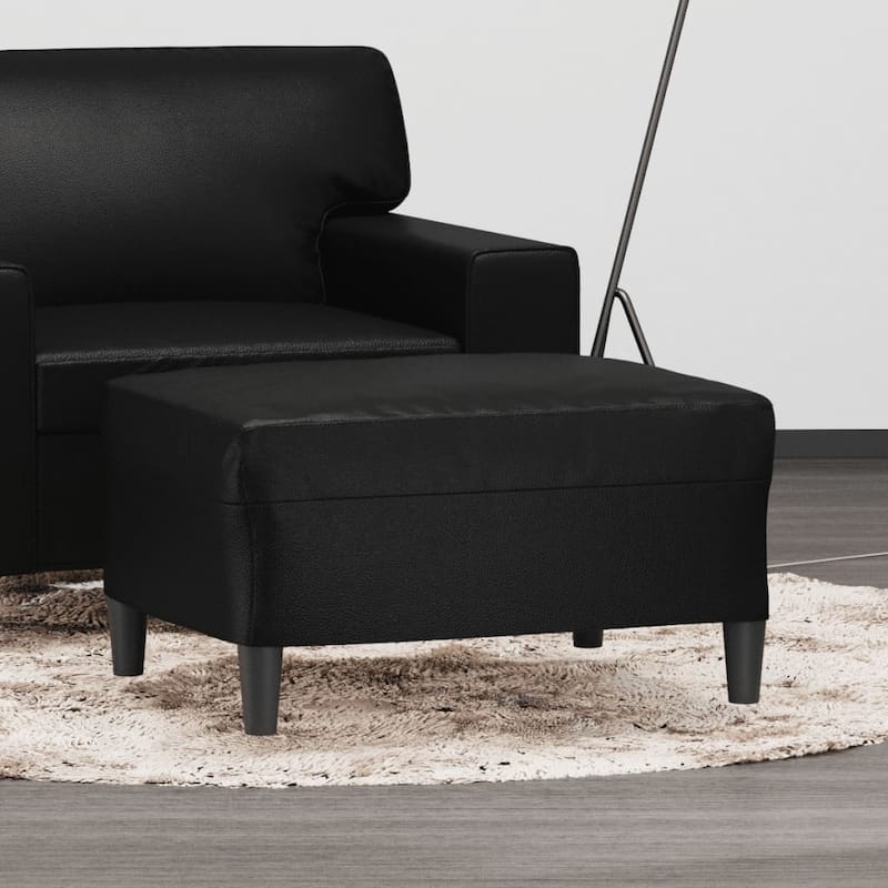 vidaXL Footstool Modern Ottoman Footrest for Living Room Bedroom Faux Leather