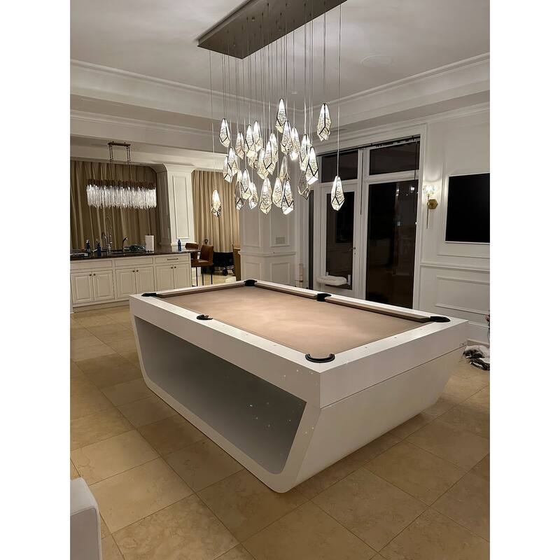 The Sofia Modern Slate Pool Table By White Billiards