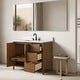 preview thumbnail 65 of 72, Vanity Art Lucerne Freestanding Bathroom Vanity with Stone Top, Hidden Power Station, Hair Dryer Holder, USB Charging Shelf