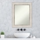 preview thumbnail 7 of 28, Non-Beveled Wood Bathroom Wall Mirror - Trellis Silver Frame - Trellis Silver