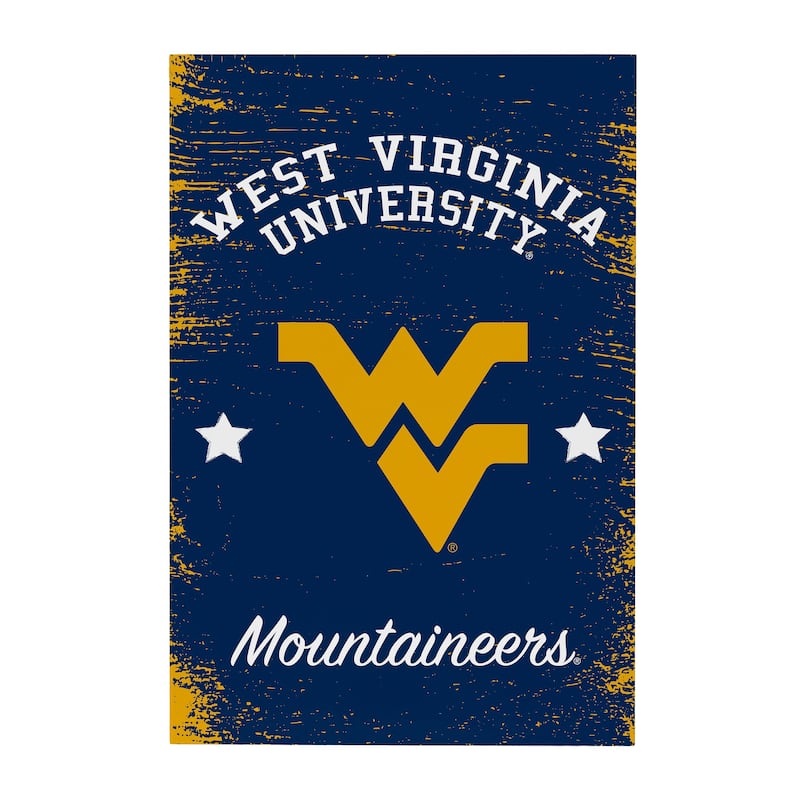West Virginia University Wooden Door Decor Wall Sign - Multi-Color