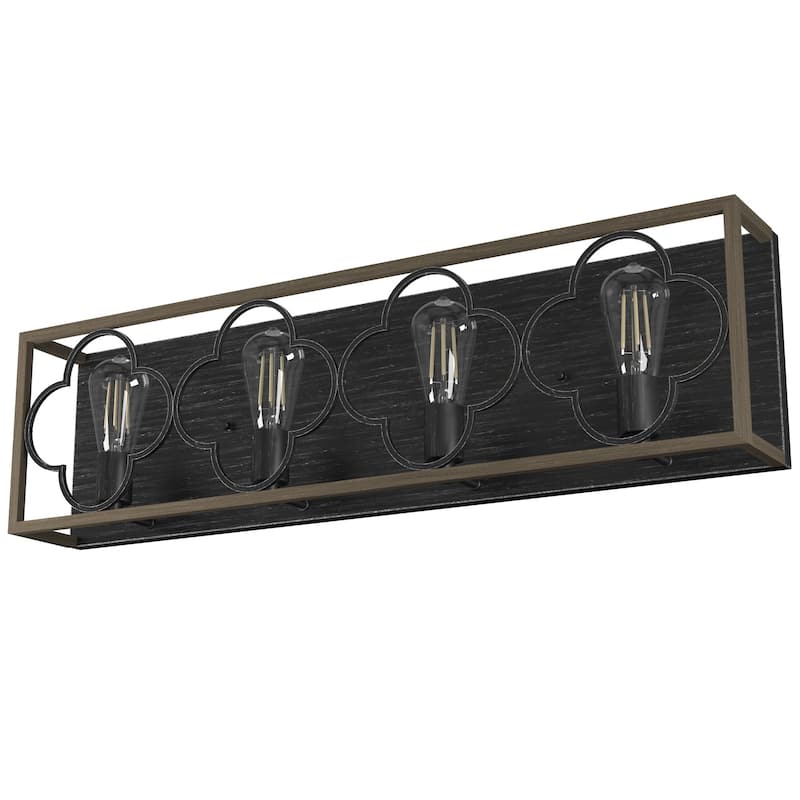 Hunter Gablecrest 4-Light Vanity Wall Light - Bathroom - Modern Farmhouse, French Country, Rustic, Distressed - Damp Rated!