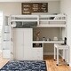 preview thumbnail 2 of 58, Space-Saving Multifunctional Wood Loft Bed for Kids, Full Size