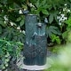 preview thumbnail 12 of 34, Glitzhome 26"H/ 31"H 4-Tier LED Vase-Shaped Ceramic Outdoor Floor Fountain with Birds/ Lotus