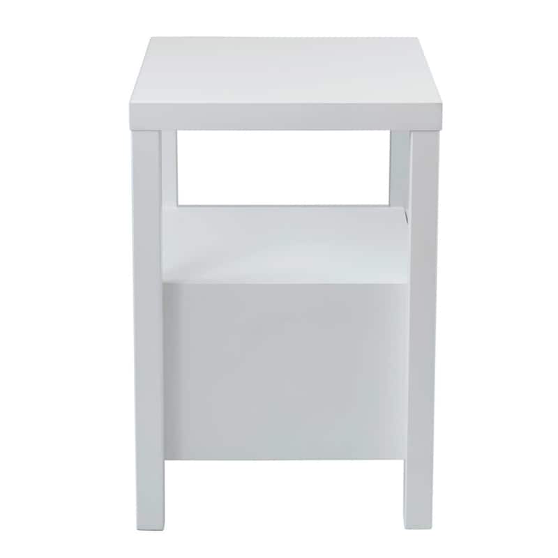 Painted Solid Acacia Wood Storage End Table by East at Main
