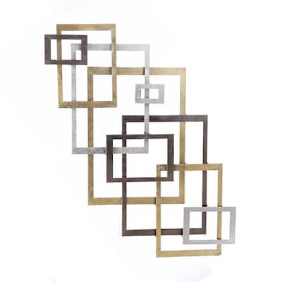 StyleCraft Square Metal Gold Wall Décor
