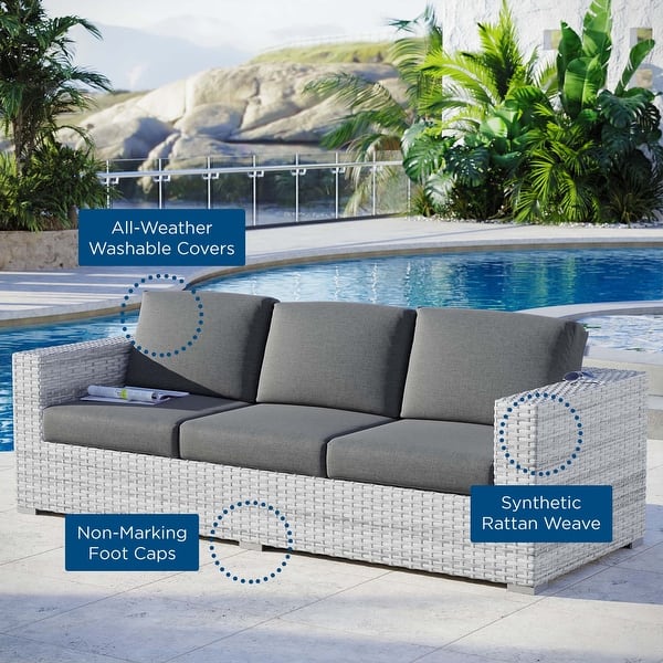 dimension image slide 0 of 4, Convene Outdoor Patio Sofa