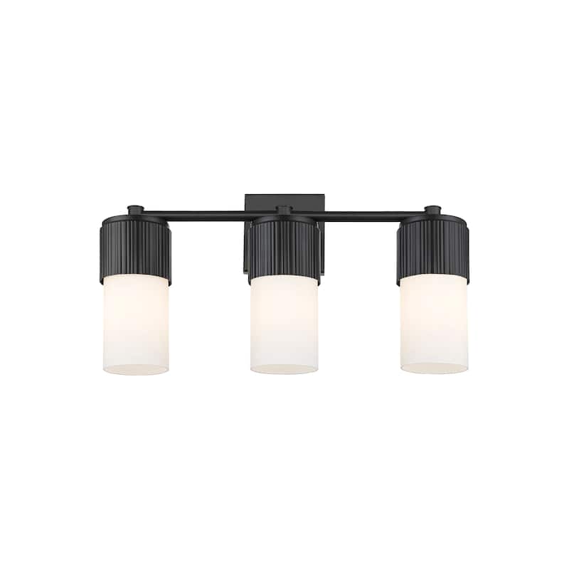Innovations Lighting Bolivar - 3 Light 7" Wall-Mounted Bath Vanity Light - Matte White/Matte Black