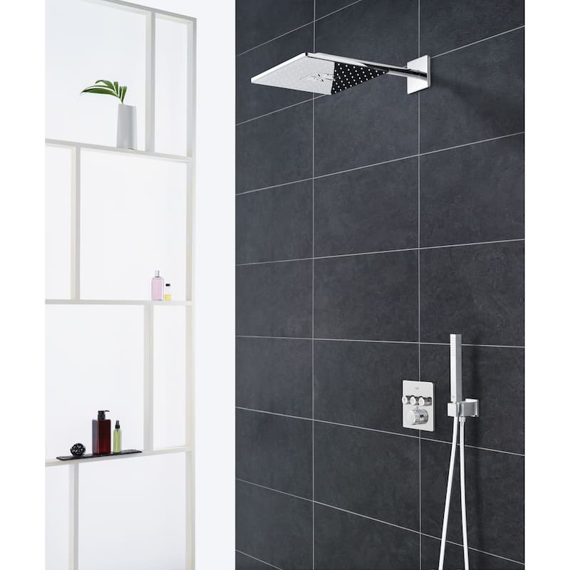 Grohe Rainshower 1.75 GPM Multi Function Square Shower Head with