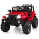 preview thumbnail 1 of 9, 12V Electric Ride On Truck with Parental Remote Control and LED Lights, Red 2-4 Years