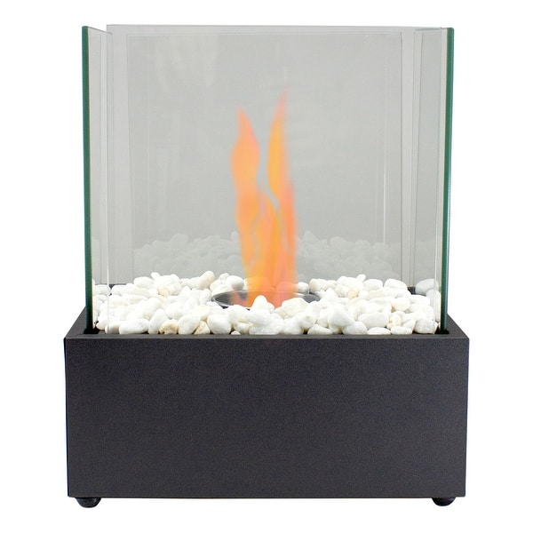 slide 2 of 6, 11.5" Bio Ethanol Ventless Portable Tabletop Fireplace with Flame Guard