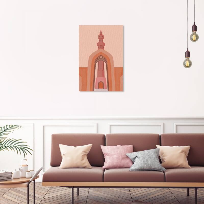 Wynwood Studio Canvas Architecture and Buildings Arch to the Lost City Orange and Bohemian & Eclectic Wall Art Canvas Print - 30 x 20