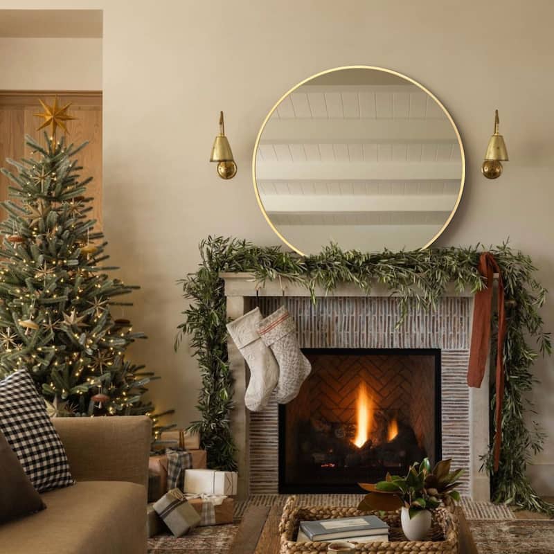 Modern Bathroom Wall Mounted Round Vanity Mirror