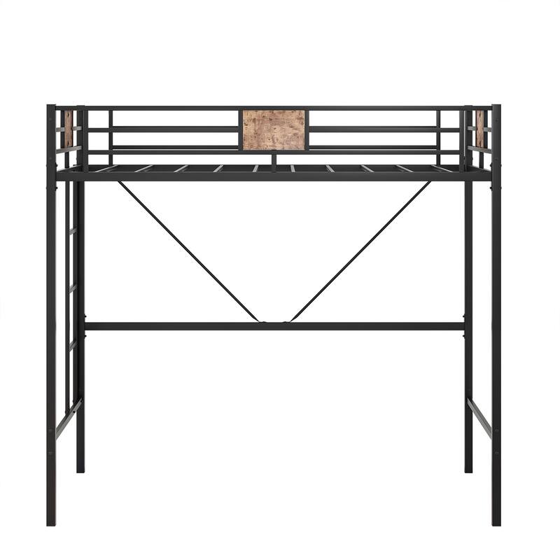 Metal Twin Loft Bed Frame with Stairs Bed Bath & Beyond 39036321