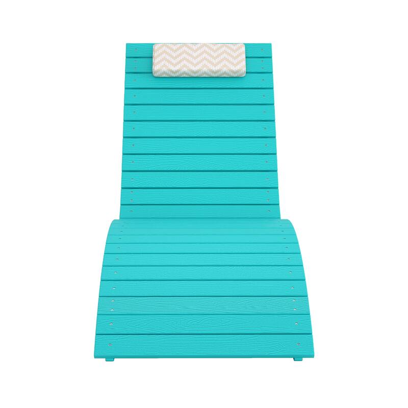 Outdoor Chaise Lounge Chair Set of 3, Patio Lounge Chairs for Outside, HDPS Lounge Chair - 59.8"L x 22"W x 34.8"H