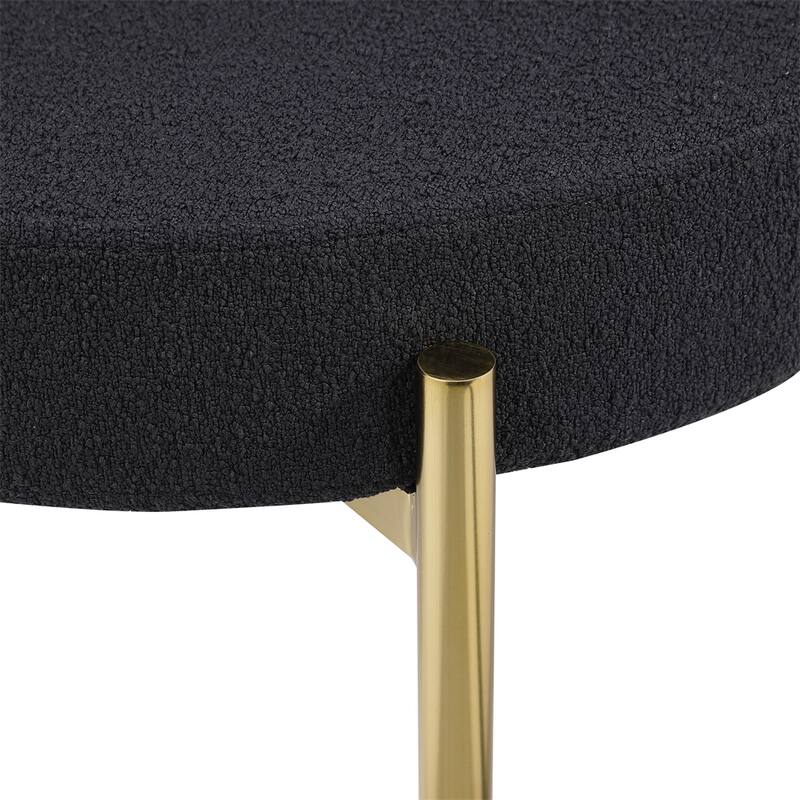 Dining Chairs Set of 2 Round Upholstered Boucle Dining Room Chairs