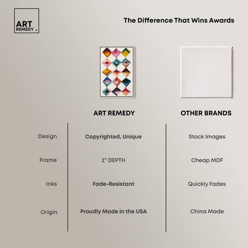 Diamond Grid Canvas by Art Remedy
