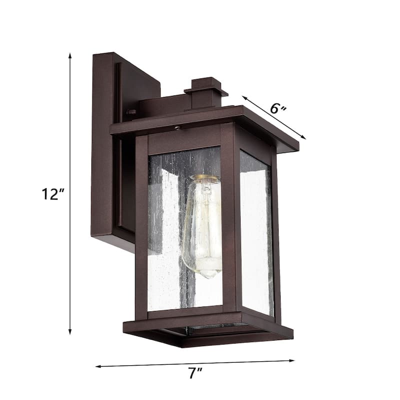 Outdoor Wall Lantern Sconce Porch Light With Clear Glass(2-Pack)