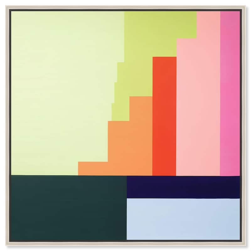 Rectilinear Rhapsody I Canvas by Art Remedy - 12" x 12" - Silver