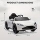 preview thumbnail 2 of 3, 12V Ride On Sports Car, Battery Powered Car, Ride On Car with Horn, Soft Start, LED Light, Music, USB, Double Door (White)